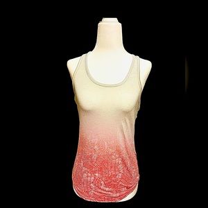The Nike Tee Dri-Fit White/Coral Racerback Tank Top Size XS